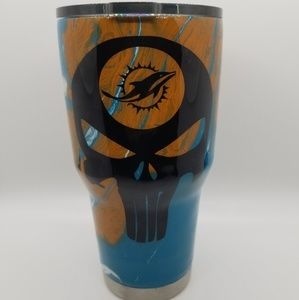 SOLD - Custom insulated tumblers punisher dolphins